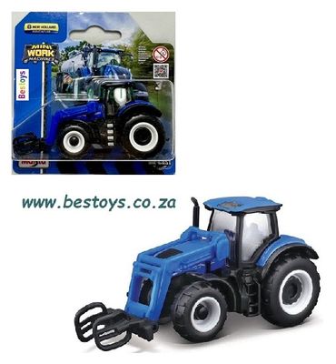 Maisto Mini Work Machines Tractor New Holland T7 315 + bale handler Maisto Mini Work Machines Tractor New Holland T7 315 + bale handler