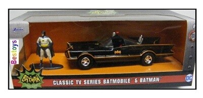 JADA Diecast Model Car Batman Batmobile + Figurine Classic TV Series Movie Film TV 1/32 scale new in pack