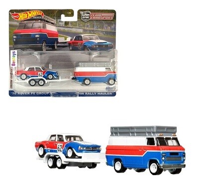 Hot Wheels Car Culture Team Transport Rover P 6 P6 Group 2 1970 No 42 + Rally Hauler + Trailer Motorsport