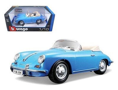 Burago Diecast Model Car 12025 Porsche 356 B Cabrio 1961 1/18 scale