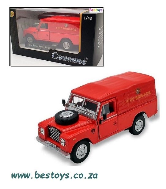 Cararama Hongwell Land Rover Series III 3 109 " inch Fire Brigade