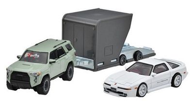 Hot Wheels Car Culture Team Transport Toyota Supra 1989 + Toyota 4Runner 2018 + Trailer