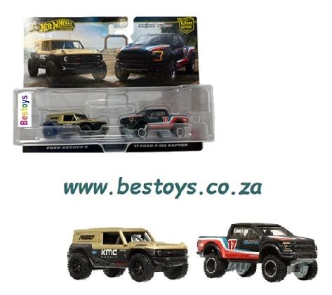 Hot Wheels Car Culture 2 pk Ford Bronco R + Ford F 150 F150 Raptor 2017