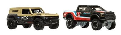 Hot Wheels Car Culture 2 pk Ford Bronco R + Ford F 150 F150 Raptor 2017