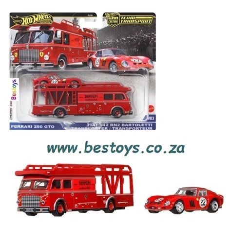 Hot Wheels Car Culture Team Transport 2026 Ferrari 250 GTO + Fiat 642 RN2 Bartoletti Transporter Hot Wheels Car Culture Team Transport 2026 Ferrari 250 GTO + Fiat 642 RN2 Bartoletti Transporter