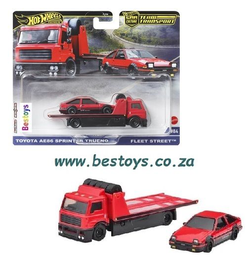 Hot Wheels Car Culture Team Transport 2026 Toyota AE 86 AE86 Sprinter Trueno + Fleet Street Transporter Hot Wheels Car Culture Team Transport 2026 Toyota AE 86 AE86 Sprinter Trueno + Fleet Street Transporter