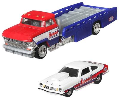 Hot Wheels Car Culture Team Transport Chevy Vega Pro Stock 1974 + Horizon Hauler