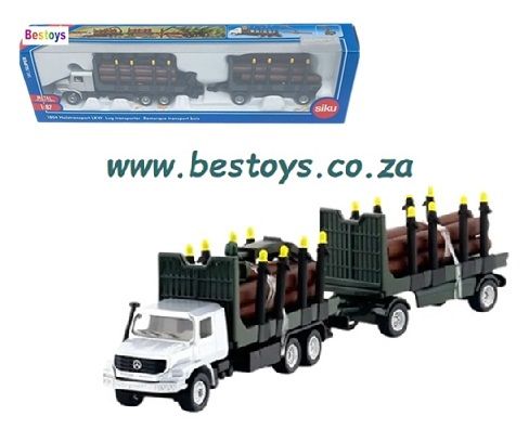 Siku 1804 Mercedes Benz Zetros Logging Truck + Trailer