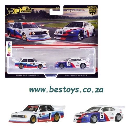 Hot Wheels Car Culture HBL96 2 pk BMW 320 Group 5 + BMW M 3 M3 GTR 2001