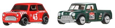Hot Wheels Car Culture 2 pk Morris Mini + Austin Mini Pickup 1967