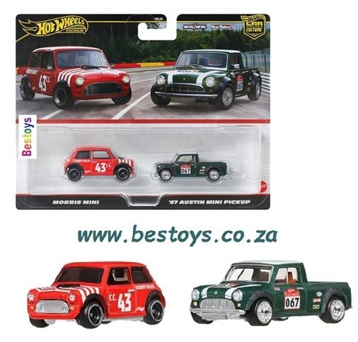 Hot Wheels Car Culture 2 pk Morris Mini + Austin Mini Pickup 1967 Hot Wheels Car Culture 2 pk Morris Mini + Austin Mini Pickup 1967