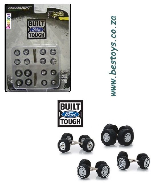Greenlight Model Car Wheel Set Ford rubber tyres real riders accessories diorama Greenlight Model Car Wheel Set Ford rubber tyres real riders accessories diorama