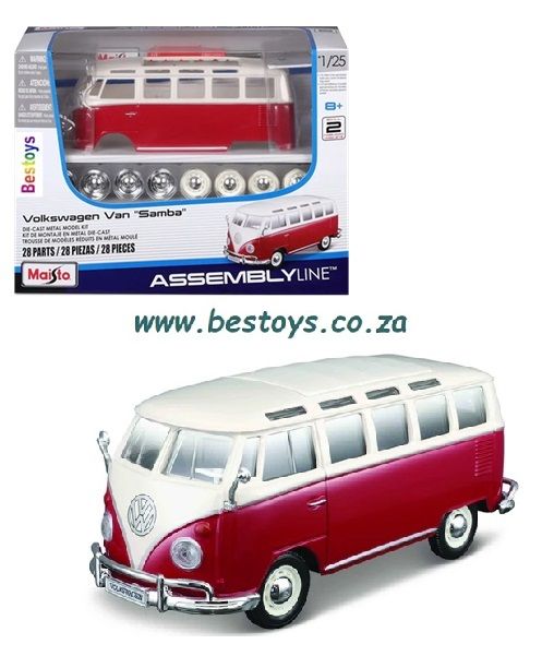 Maisto Diecast Assembly Kit 39956 VW Volkswagen Kombi Samba Bus