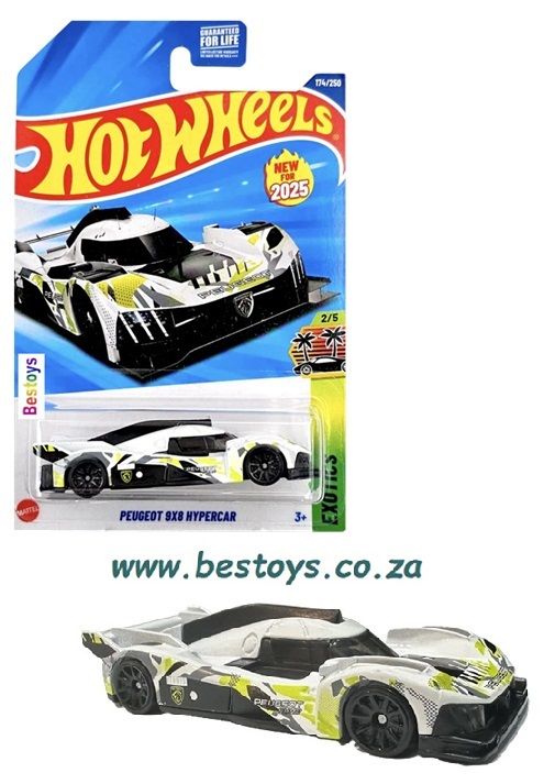 Hot Wheels First Edition 2025 174/250 Peugeot 9X8 Hypercar Exotics (Long card)