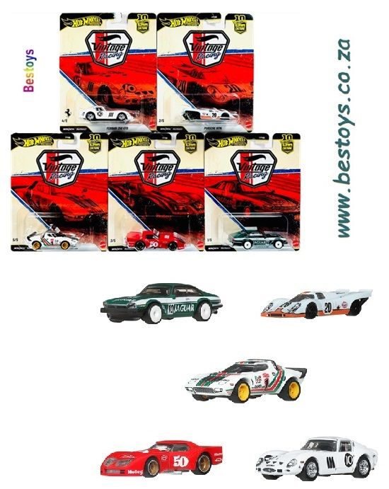 Hot Wheels Car Culture Set FPY86 Vintage Racing Jaguar Ferrari 250 Lancia Porsche 917 Corvette Green Hot Wheels Car Culture Set FPY86 Vintage Racing Jaguar Ferrari 250 Lancia Porsche 917 Corvette Green