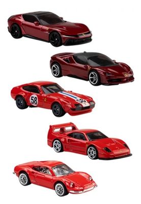 Hot Wheels 2026 JLN12 5 pk Ferrari Dino 206 GT SF90 Stradale 365 GTB4 12 Cilindri F40 Competizione
