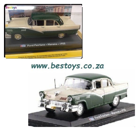 World Taxi Diecast Model Car Collection Ford Fairlane 1955 Havana Cuba
