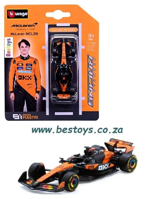 Burago 60161 Formula 1 F1 McLaren MCL39 2025 GP Piastri No 81