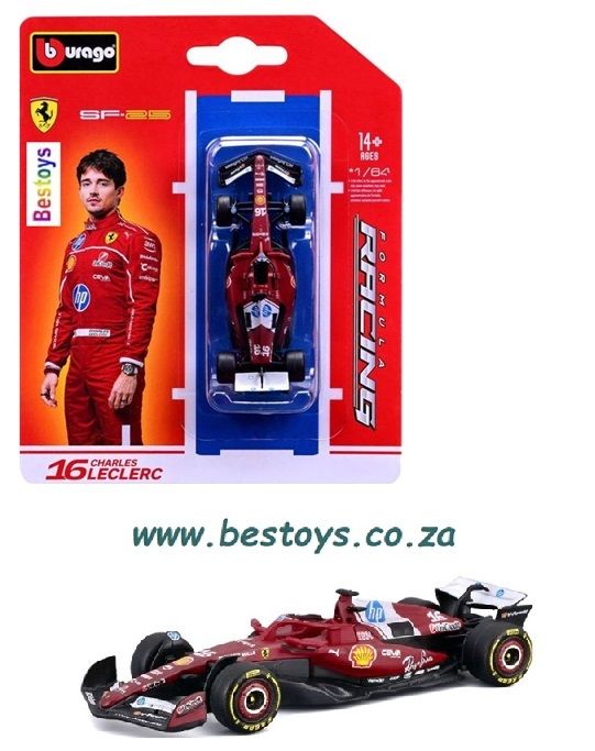 Burago 60161 Formula 1 F1 Ferrari SF25 2025 GP LeClerc No 16
