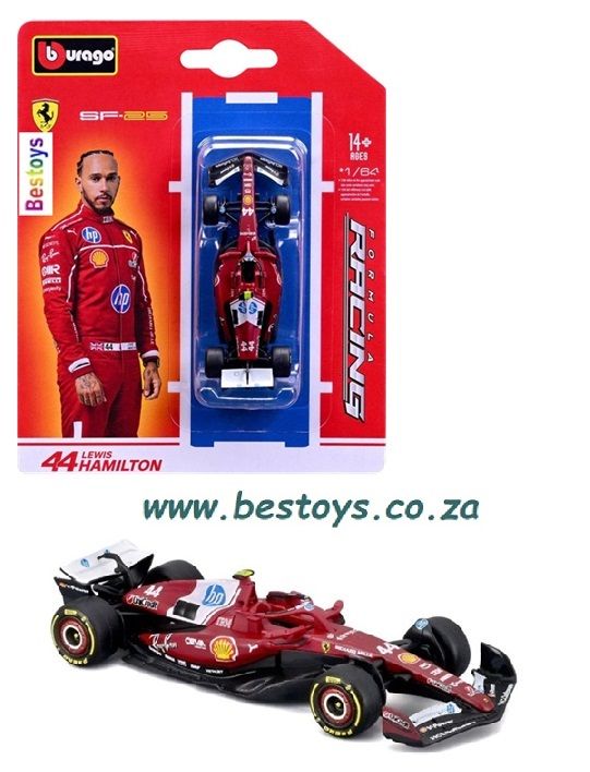 Burago 60161 Formula 1 F1 Ferrari SF25 2025 GP Hamilton No 44