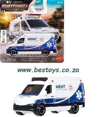 Matchbox The Movie Mercedes Benz Sprinter Ambulance 2024 "MEMT" Matchbox The Movie Mercedes Benz Sprinter Ambulance 2024 "MEMT"