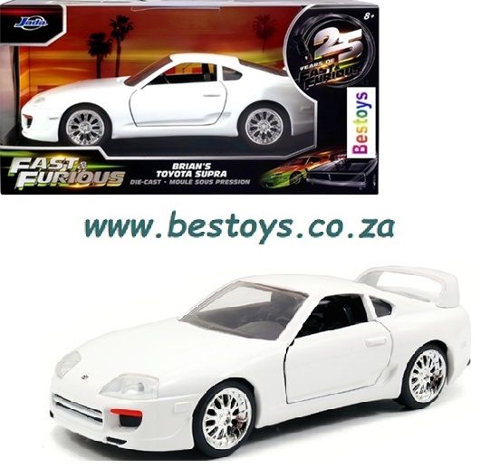 JADA Fast & Furious 25th Anniversary 24037 Toyota Supra 1995 Brian Movie Film TV JADA Fast & Furious 25th Anniversary 24037 Toyota Supra 1995 Brian Movie Film TV