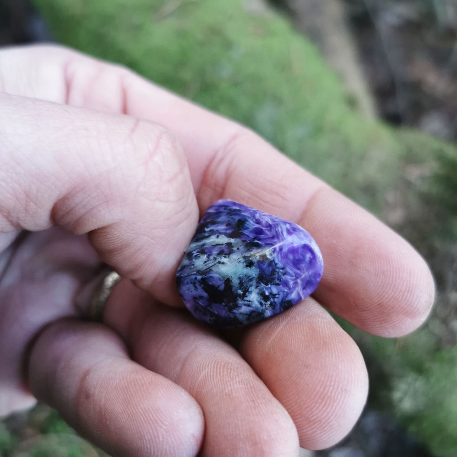 *seltener* Charoit Edelstein Anhänger - Schmuck, Edelsteine, Mineralien, Heilsteine