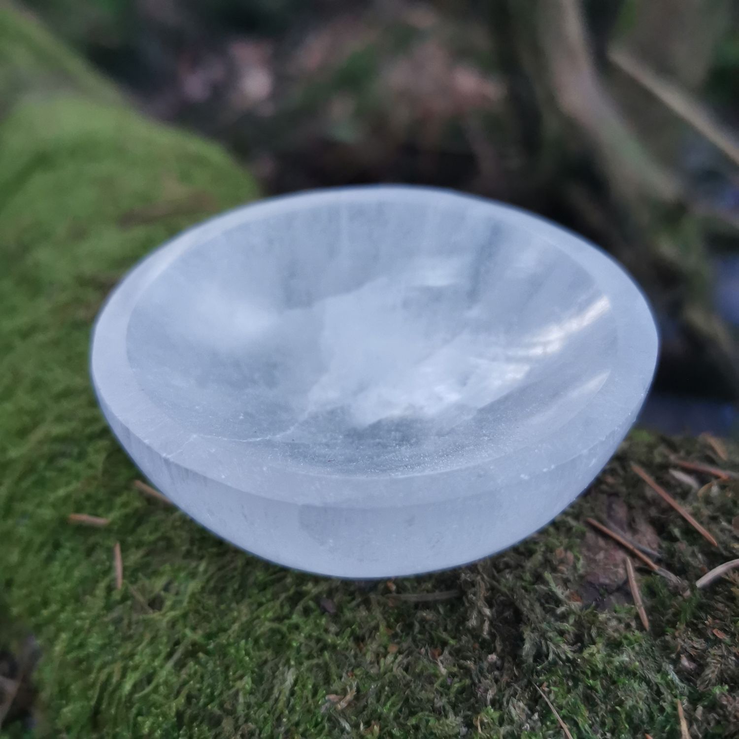 Selenit Schale rund 8cm - Edelsteine, Mineralien