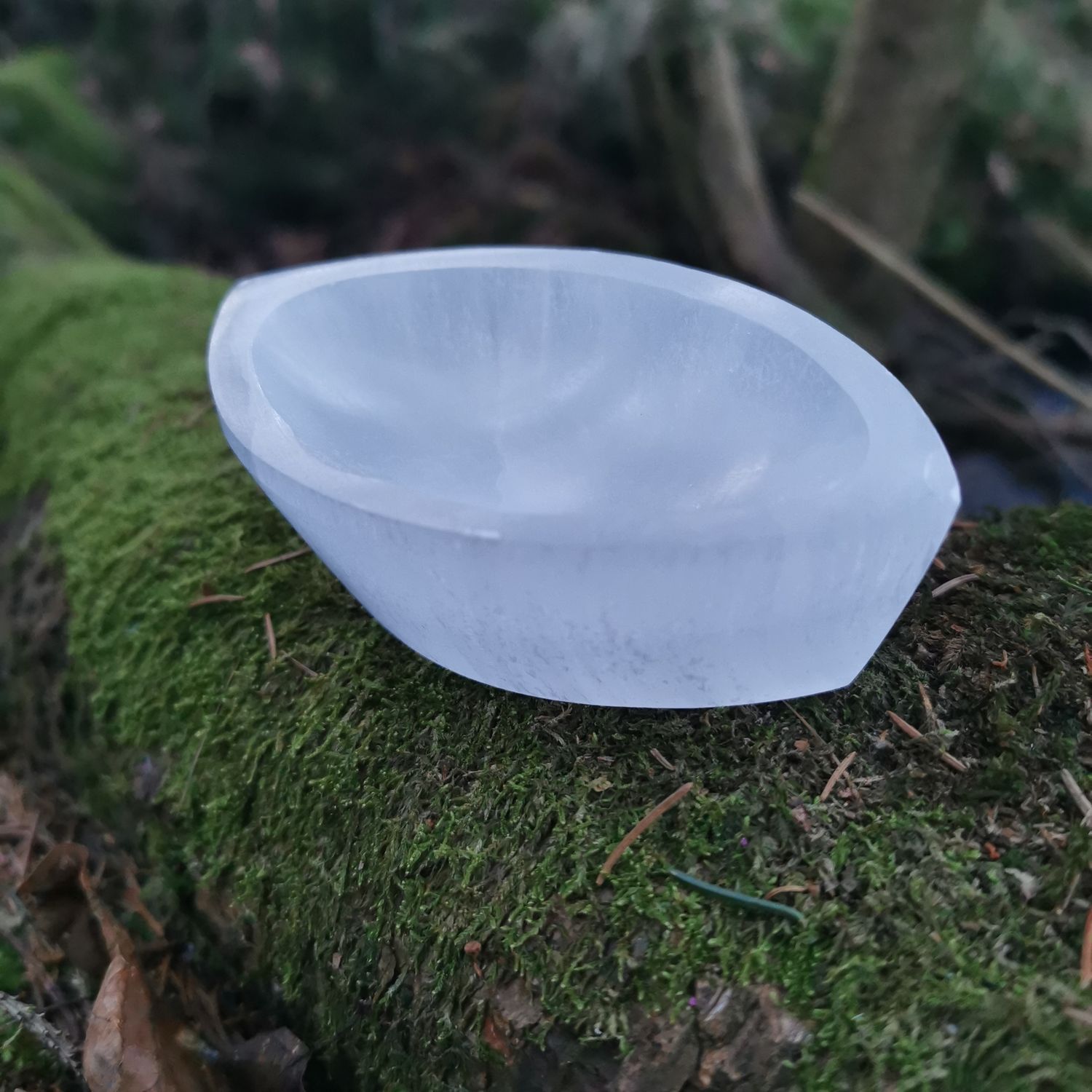 Selenit Schale oval - Edelsteine, Mineralien