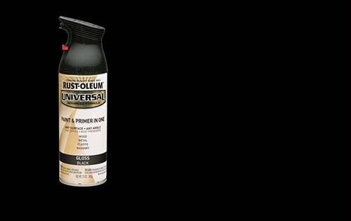 Rust-oleum Universal Premium -Aerosol Spray 340g paint &amp; primer in one, Choose your colour: 245196 - GLOSS BLACK - SPRAY 340g