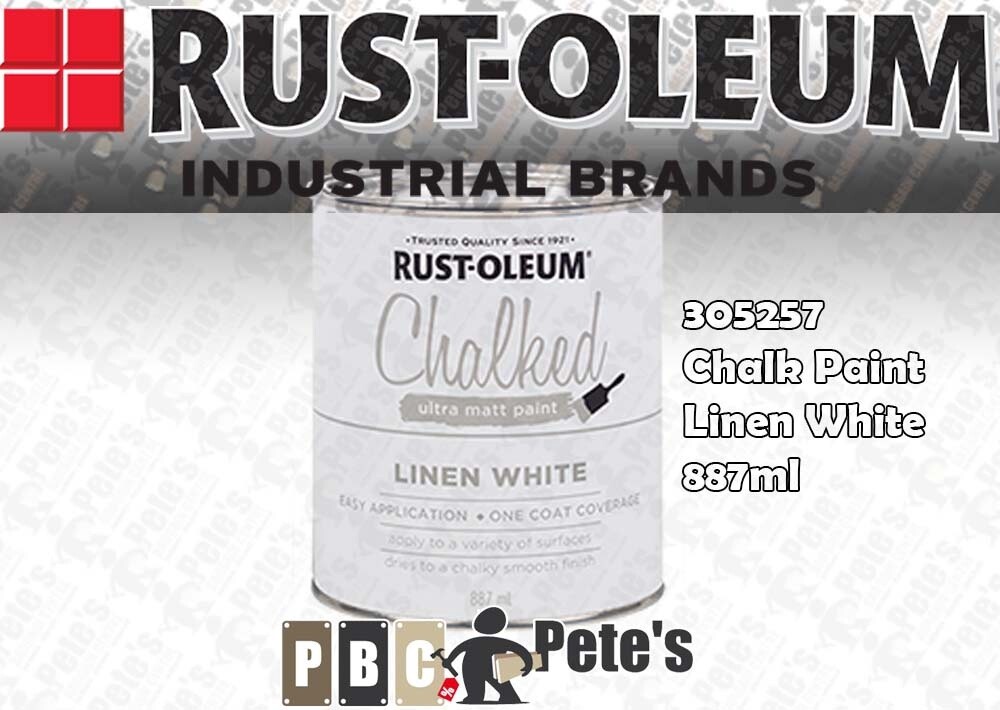 Rust-Oleum Chalk Paint *Choose your colour*, Colour: 305257 - Linen White 887ml