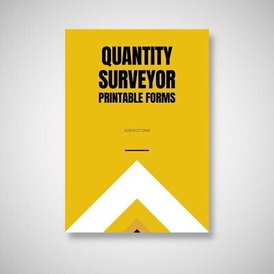 Printable Quantity Surveyor Forms for Accurate Record Keeping!
