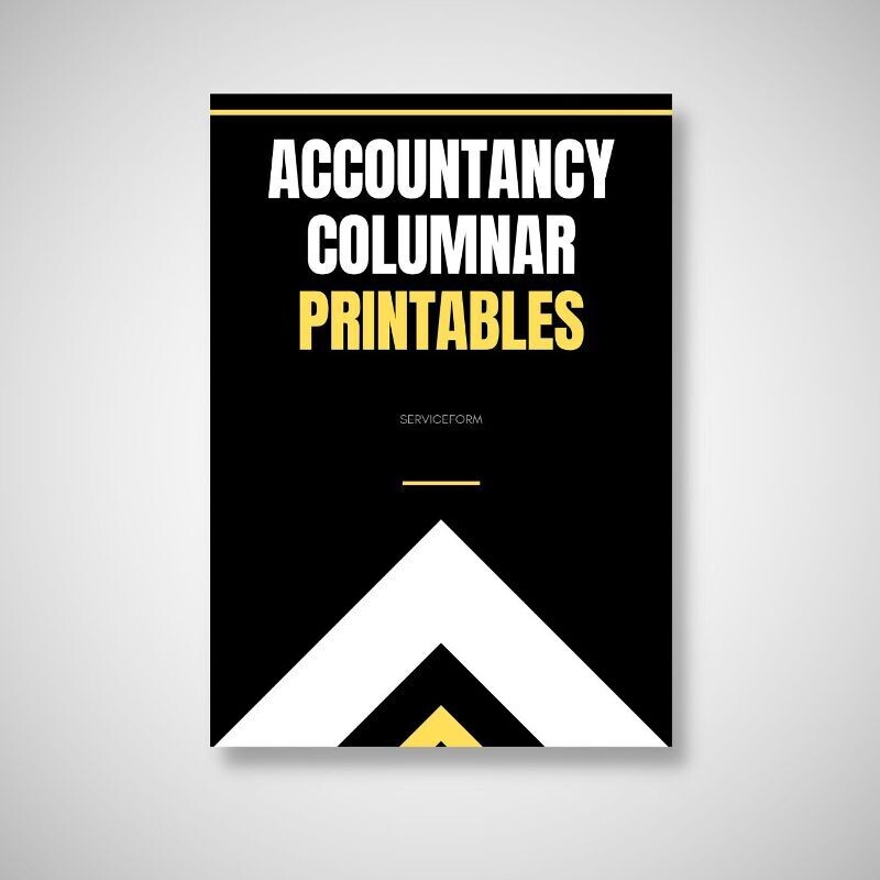 Set of Printable Accountancy &amp; Bookeeping Forms (Columnar)