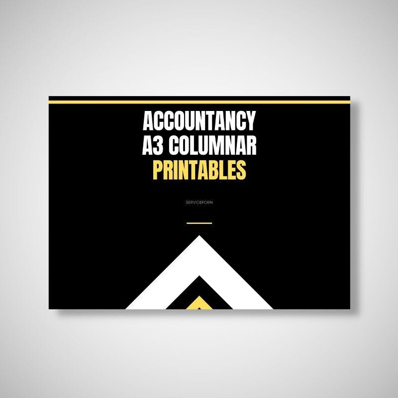 Set of A3 Printable Accountancy &amp; Bookeeping Forms (Columnar)