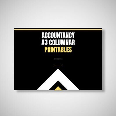 Set of A3 Printable Accountancy &amp; Bookeeping Forms (Columnar)