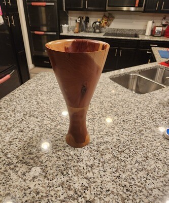 17x8 inch cedar vase