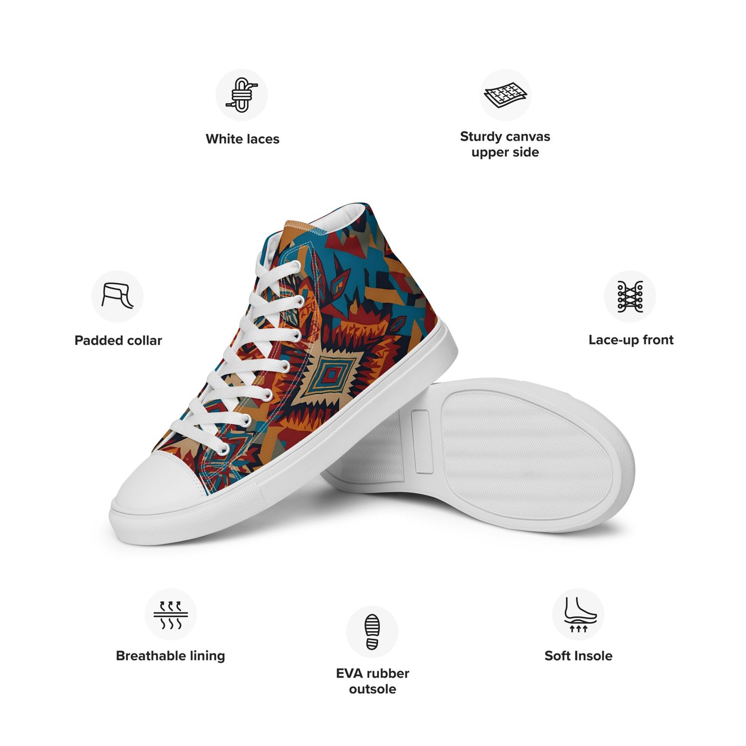 &quot;Spiritweave Sundance&quot; Men’s Hi-Top Canvas Shoes