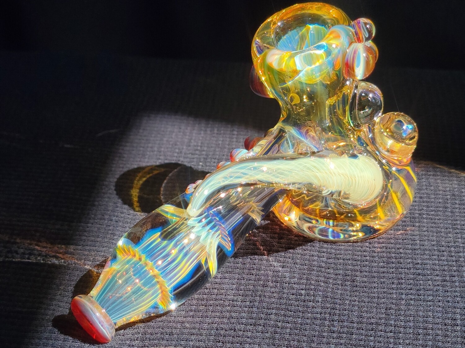 Handmade Collectible Glass Art Tobacco Pipe