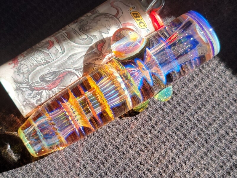 Heady Chillum Handmade  Collectible Glass Art Tobacco Pipe