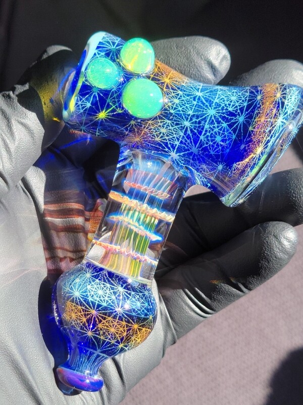 Handmade Collectible Art Glass Tobacco Pipe