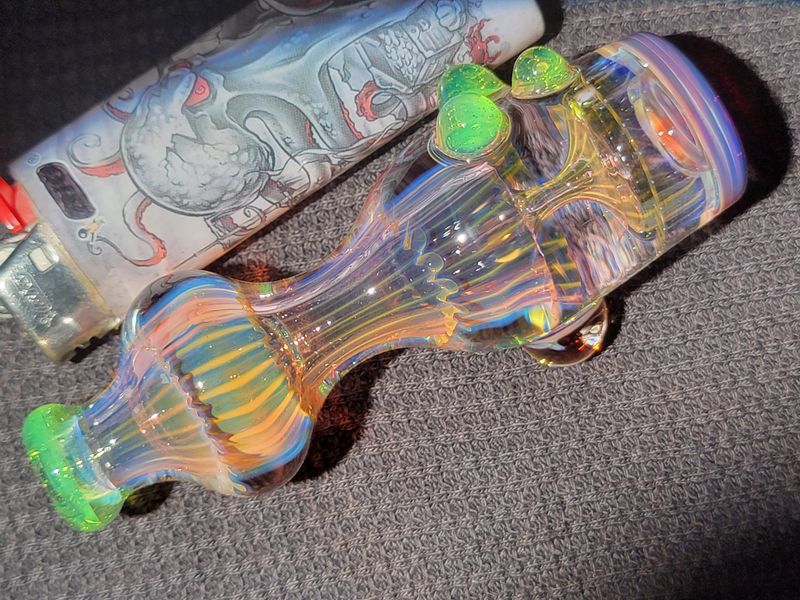 Heady Chillum Handmade  Collectible Glass Art Tobacco Pipe