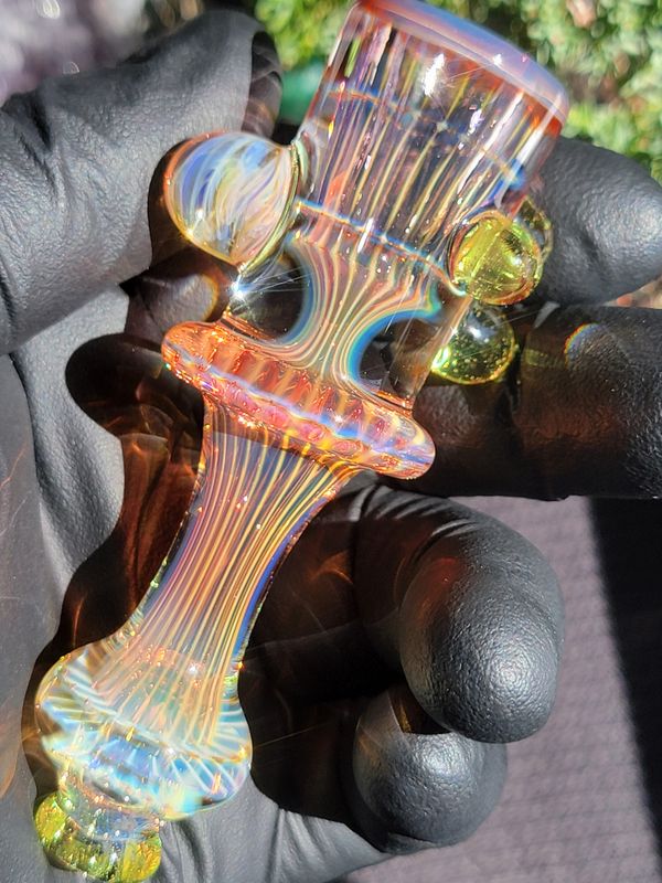 Heady Chillum Handmade  Collectible Glass Art Pipe