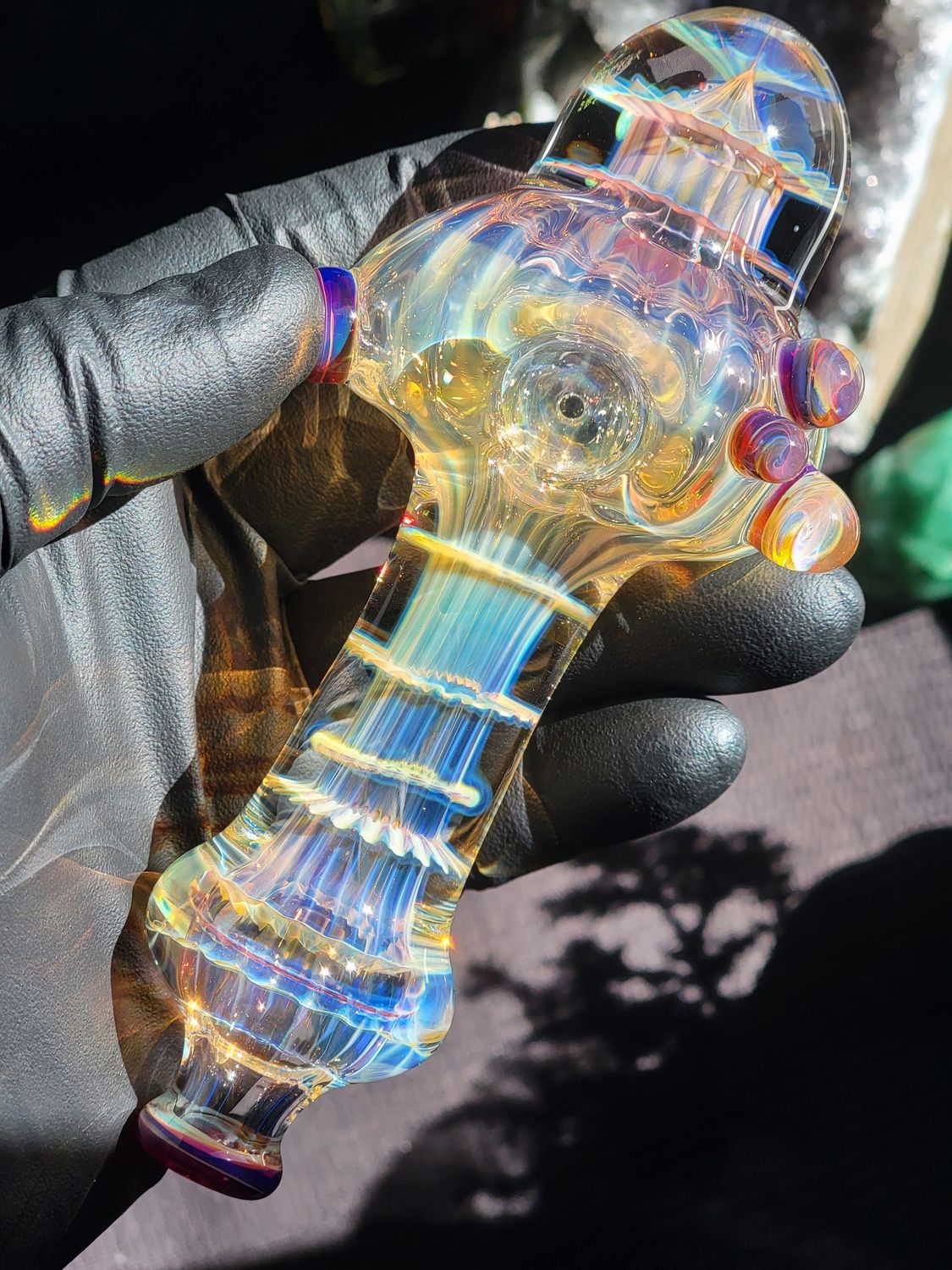 Handmade Collectible Art Glass Tobacco Pipe