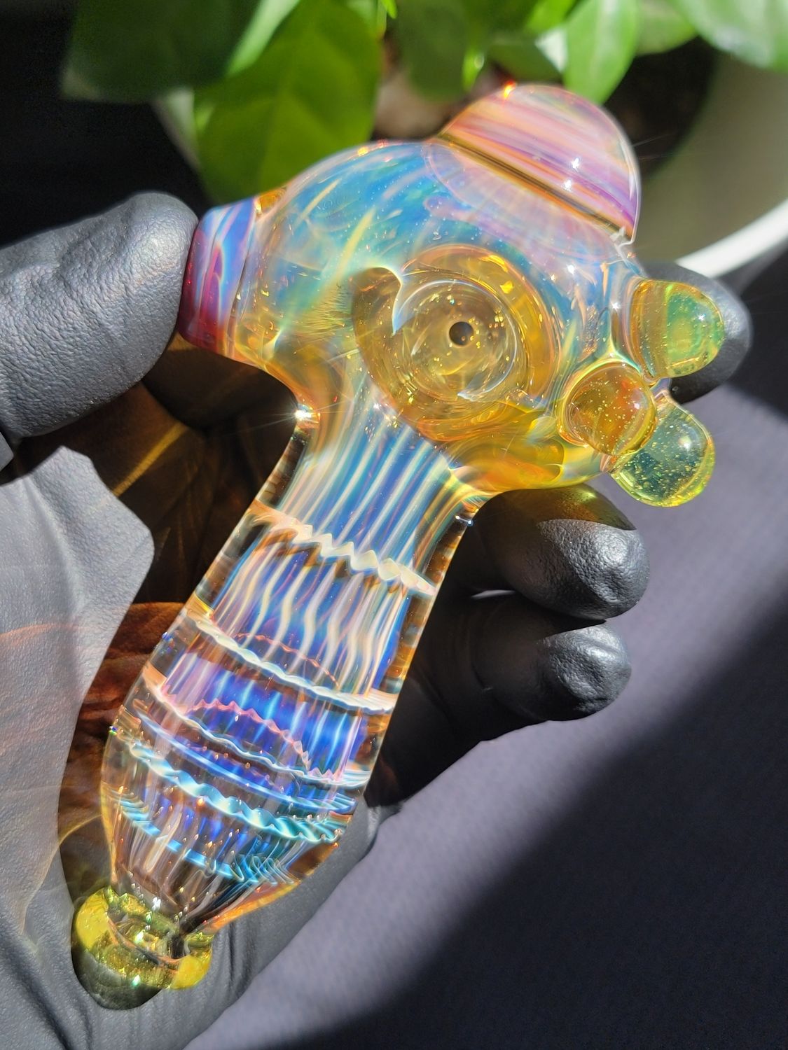 Handmade Collectible Art Glass Tobacco Pipe