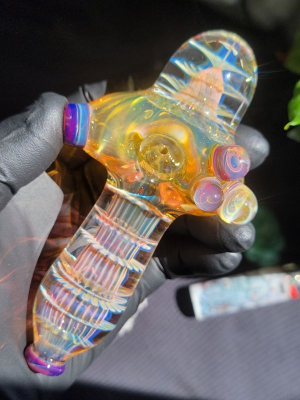 Handmade Collectible Art Glass Tobacco Pipe