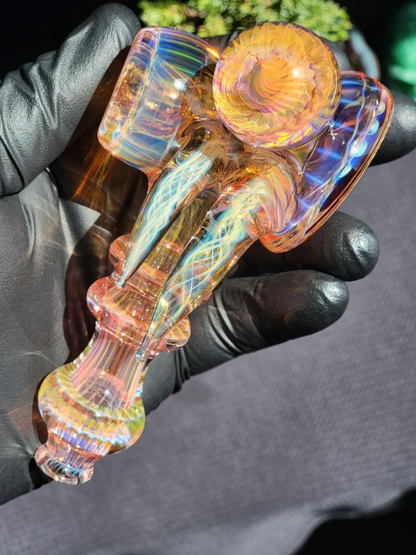 Handmade Collectible Art Glass Tobacco Pipe