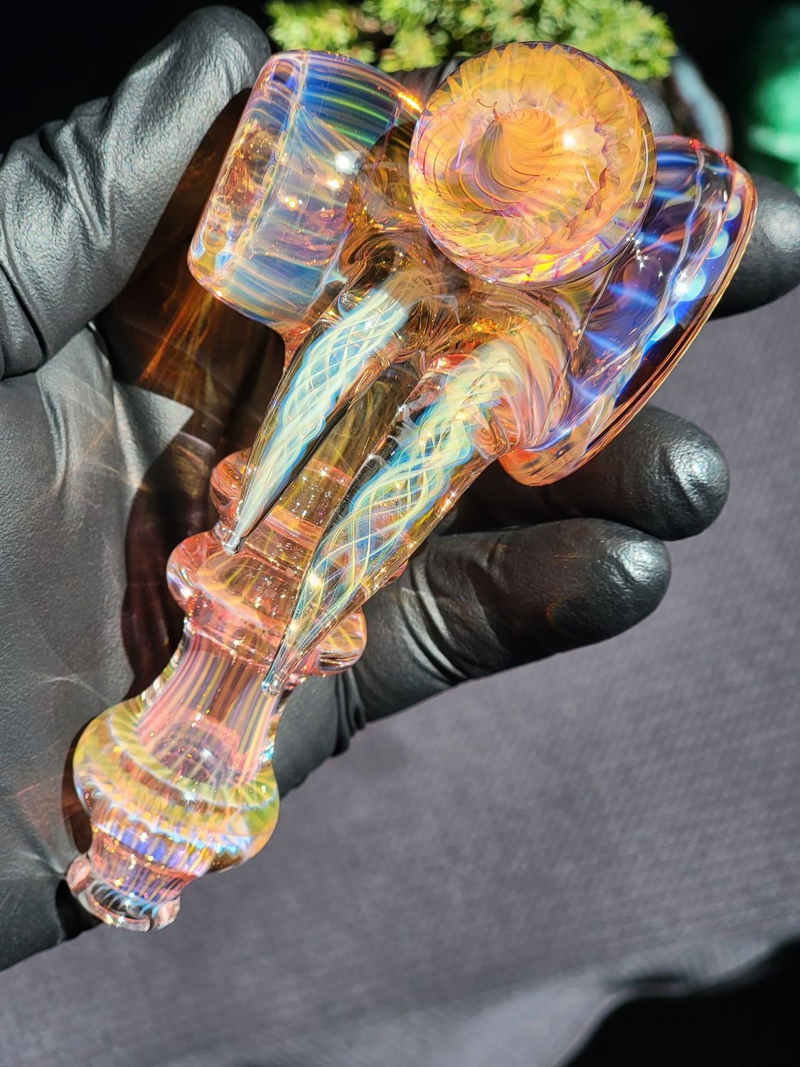 Handmade Collectible Art Glass Tobacco Pipe