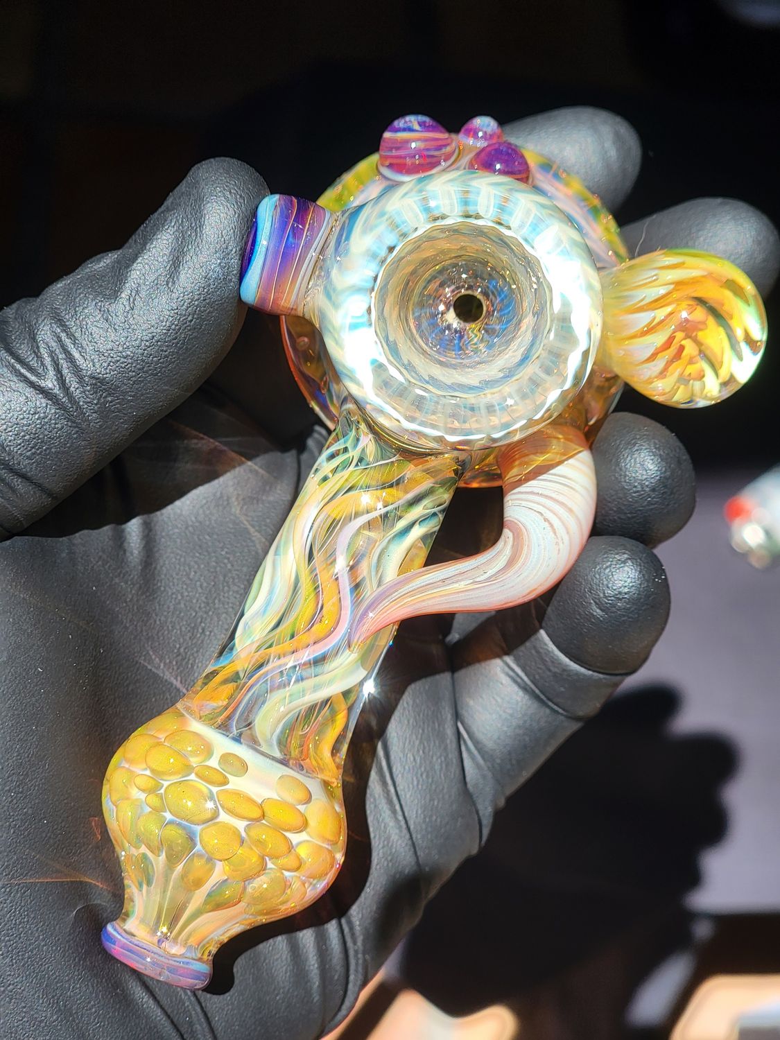 Heady Hammer Handmade Collectible Art Glass Tobacco Pipe