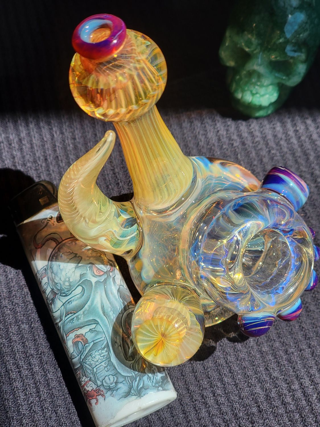 Heady Handmade Collectible Art Glass Tobacco Pipe