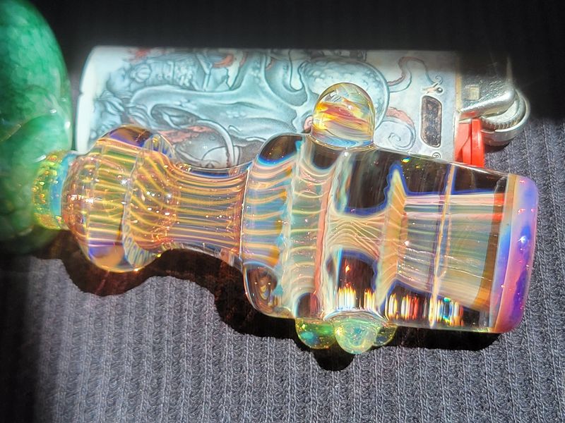 Heady Chillum Handmade  Collectible Glass Art Tobacco Pipe